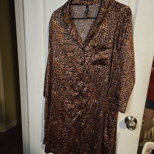 Torrid Leopard Print Satin Nightgown